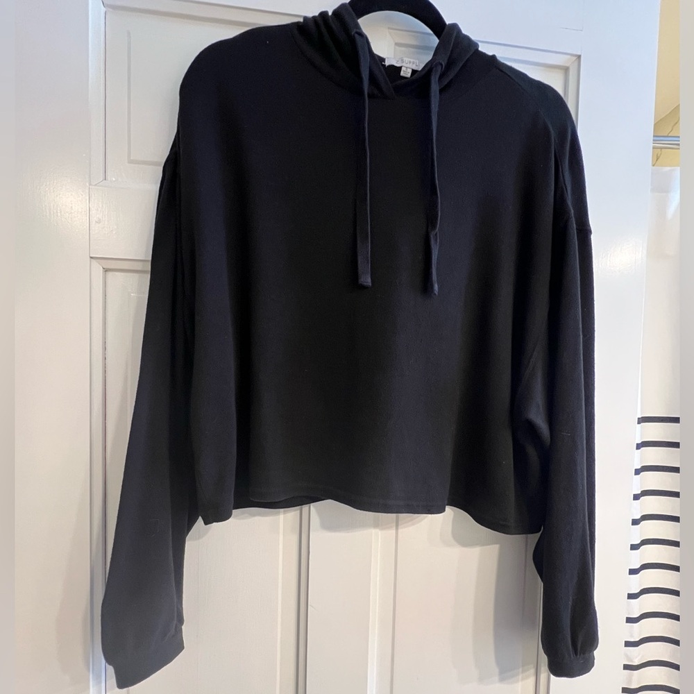 Z Supply Cropped Hooded Sweater